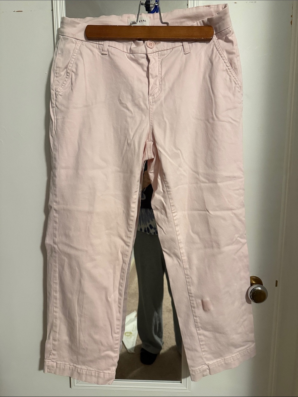 LILA RYAN Soft Light Pink Cropped Jeans